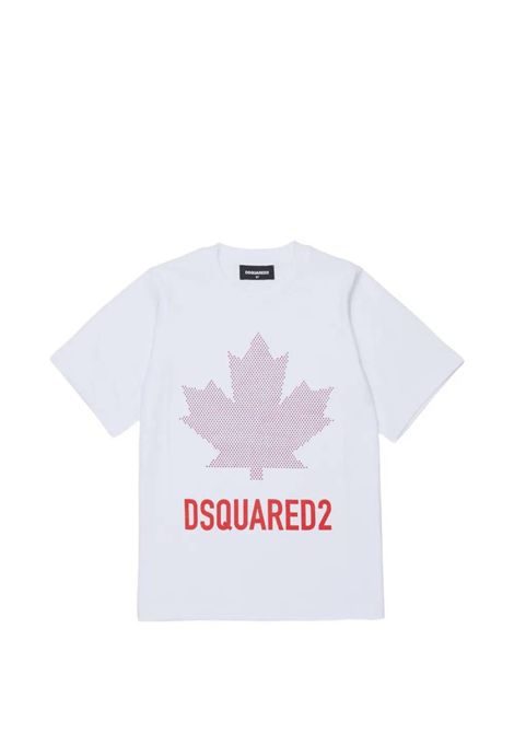 T-shirt con strass DSQUARED2 JUNIOR | DQ3434 D0AJ5DQ100